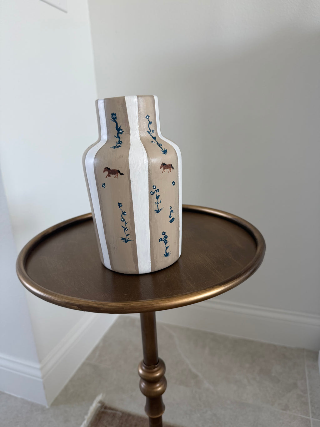 The Blue Floral Horse Vase